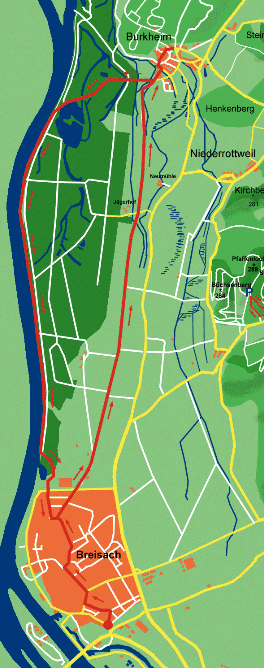 Kleine Karte Breisach - Burkheim
